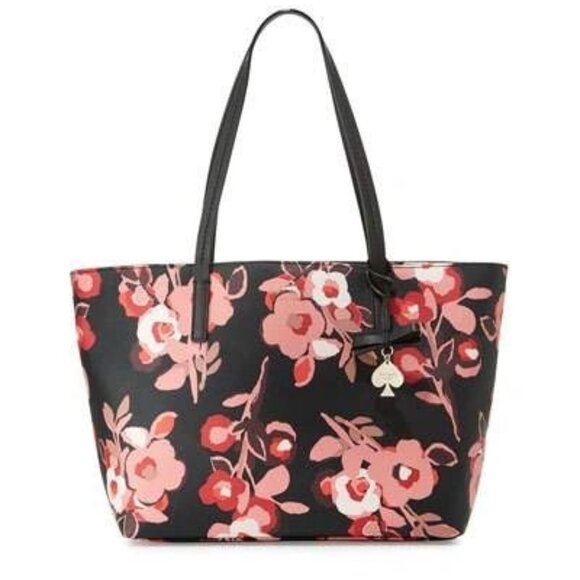 Euc Kate Spade Hawthorne Floral Satchel Handbag Purse - Picture 1 of 1